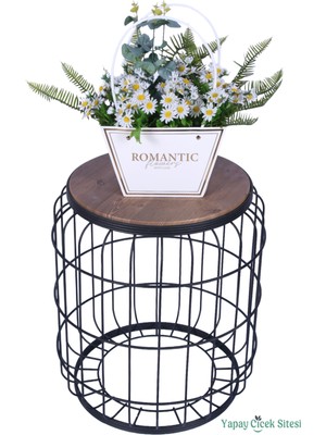 Yapay Çiçek Sitesi Yapay Çiçekli Romantic Çanta Aranjmanı Model 6