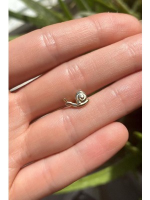 Spossy Silver Jewelry Salyangoz  Piercing Küpe