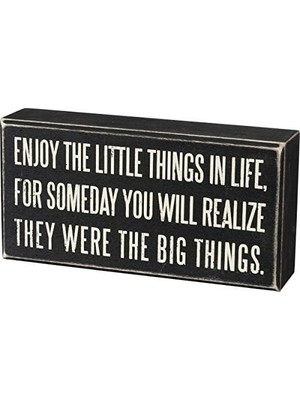 Primitives By Kathy 15861 Klasik Kutu Tabelası, 20 x 10 Cm, Enjoy The Things