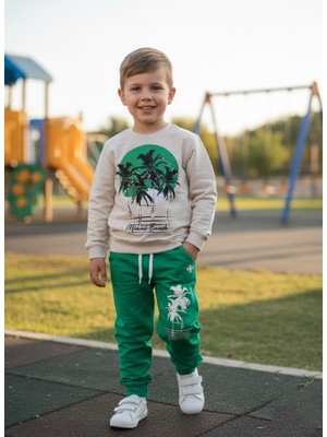 Ruhaay Erkek Çocuk Baskılı Uzun Kollu Alt Üst Takım