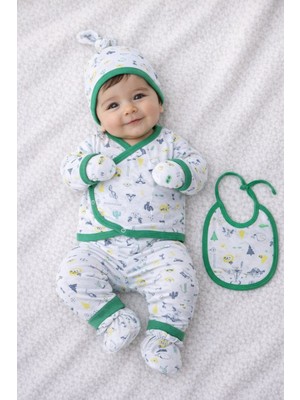 Ladora Tekstil %100 Pamuk Baskılı 5 Parça Hastane Çıkışı