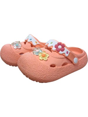 Benitto Kids Calx Kız Çocuk Çiçek Figürlü Kaydırmaz Taban Terlik Sandalet BNT8160