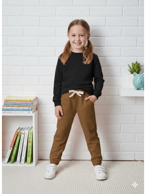 Ruhaay Çocuk Beli Lastikli Cepli Unisex Eşofman Altı