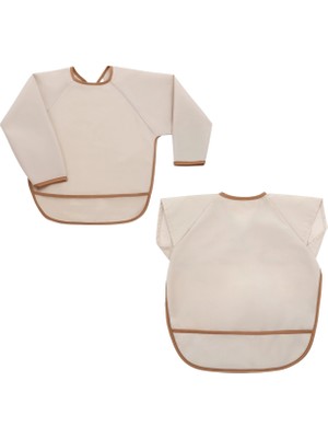 Miniboni Uzun Kol Önlük - Kısa Kol Önlük Seti - Beige