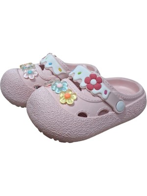 Benitto Kids Calx Kız Çocuk Çiçek Figürlü Kaydırmaz Taban Terlik Sandalet BNT8160