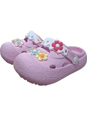 Benitto Kids Calx Kız Çocuk Çiçek Figürlü Kaydırmaz Taban Terlik Sandalet BNT8160