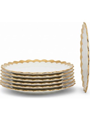 sembol Daısy 6lı Yuvarlak Servıs Tabağı 21X21 cm