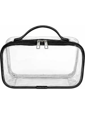 Maykis Her Tarafı Şeffaf Seyahat ve Organize Makyaj Çantası