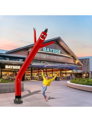 Torero Inflatables Lookourway Air Dansçı Hoch Tube Man Şişirilebilir Sabitleme, 20-Feet 20' Kırmızı