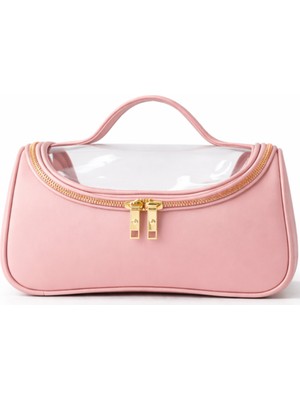 Maykis Şeffaf ve Kumaş Birleşimli Makyaj,seyahat ve Organize Çanta