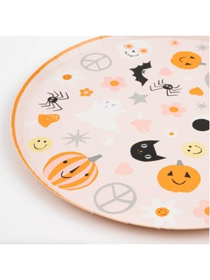 - Groovy Halloween Dinner Plates - Bayramı Karakterli Tabaklar (L) (8'li)