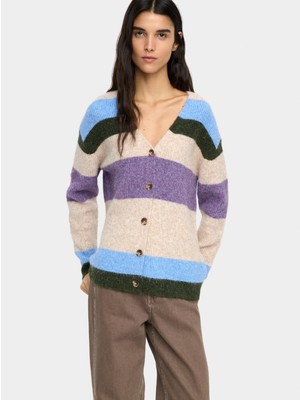 Parfois Çizgili Örme Hırka