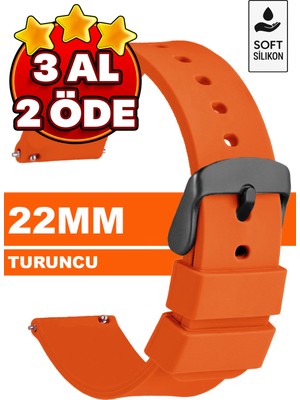 Trendburada Fossil-Welder-Wesse-Casio-Armani-Omega-Seiko-Tissot Saat Uyumlu 22mm Silikon Saat Kordonu Kayışı MR1