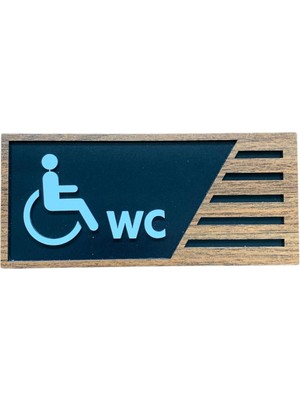 6. Pro Engelli Insan Figürlü Ahşap Wc (Otel, Lokanta Vb. Lavaboları Için Wc Yazısı)