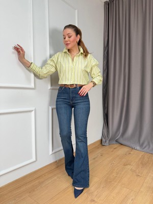 Size Özgü Petrol Ispanyol Paça Jean