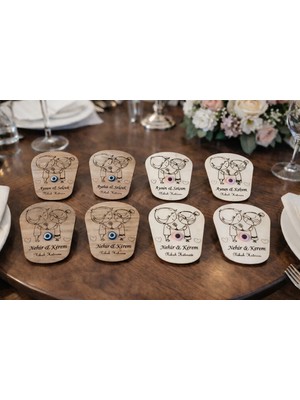 Damat Gelin Detaylı Şık Magnet Kişiye Özel 25 Adettir No 51