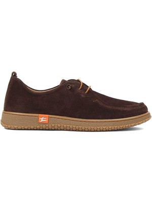 Celal Gültekin Kadın Kahverengi Bağcıklı Süet Deri Ayakkabı