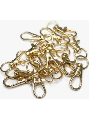 Orhan Çanta 20 Adet 0.8 cm Balık Kanca Light (Gold) - Metal Çanta ve Cüzdan Askı Klipsi