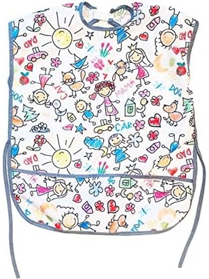 Skygo 3-6 Yaş, Kısa Kollu Sıvı Geçirmez Önlük, Makinede Yıkanabilir, Boya, Oyun ve Yemek Zamanı