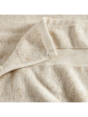 Skygo Pamuklu 50X90-70X140 cm 2'li Banyo Takım Havlu Seti Çeyizlik Bej