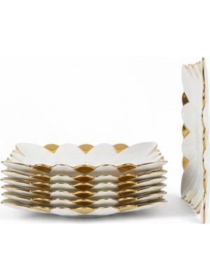 sembol Lotus 6lı Kare Servis Tabağı 20X20 cm