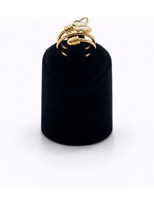 Pangu Çoklu Kelebek Detaylı Altın Renk Ayarlanabilir Yüzük