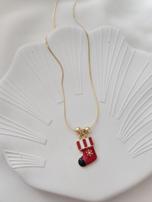 Hercy Altın Kaplama Yılbaşı Kolyesi Christmas Kolye