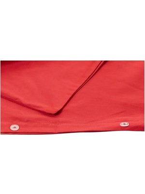 Skygo Basic Düz Pamuk Saten Nevresım Takımı, Mavi, Çift Kişilik