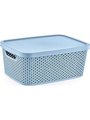 Skygo Life Serisi Saklama Kutusu 13 Litre – Desenli Kapaklı, Geniş Hacimli ve Şık