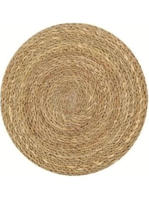 Skygo 2 Adet Hasır Yuvarlak Amerikan Servis Tabak Tava Tencere Altlığı - Runner Supla Altlık 35 cm (2)