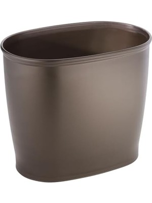 Skygo Kent Oval Çöp Kutusu Çöp Sepeti Için Banyo, Mutfak, Ofis, Plastik, 30, 5 x 20, 3 x 25, 4 Cm, Plastik, Kahverengi, No Size