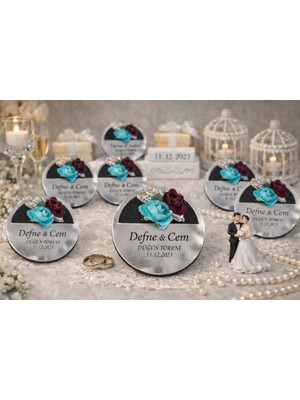 Düğün Nişan Söz Kına Için Magnet Kişiye Özel 25 Adettir No 25