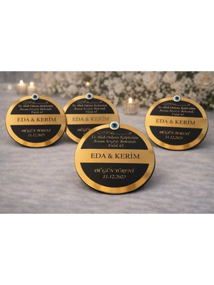 Kına Düğün Nişan Söz Için Pleksi Magnet Kişiye Özel 25 Adettir No 19