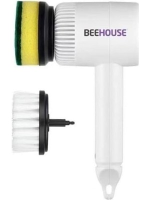 Skygo Beehouse Şarjlı 2 Başlıklı Otomatik Temizlik Fırçası - Tuvalet Lavabo Tezgah Mutfak Bulaşık Temizlik Fırçası