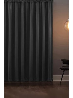 Skygo Blackout Işık Geçirmez Fon Perde Füme Pilesiz Ekstraforlu Karartma Güneşlik 100X200