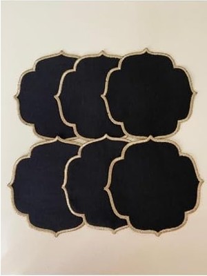 Skygo 6 Lı Düz Siyah Kokteyl Peçete (Siyaha)