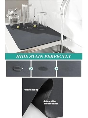 Skygo Lavabo Emici Paspas: Su Geçirmez Kalınlaştırılmış Drenaj Pedi, Mutfak Lavabosu ve Bulaşıklık Için