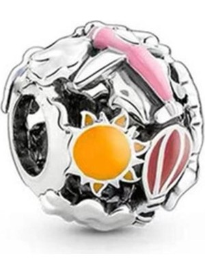 Kumi 925 Ayar Gümüş Gökkuşağı, Gökyüzü Ve Seyahat Bileklik Uyumlu Charm