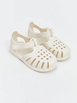 LC Waikiki Bej Cırt Cırt Kapamalı Kız Bebek Sandalet  (S6)