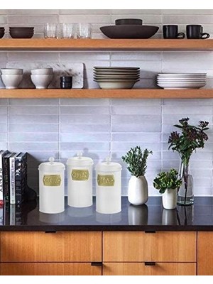 Skygo The Mia Çay Şeker Kahve Kavanozu, Beyaz