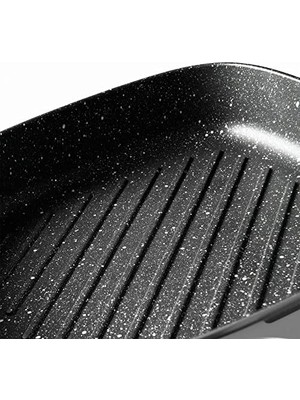 Skygo Gem Çıkarılabilir Saplı Izgara Kare Tava Gri 24 cm