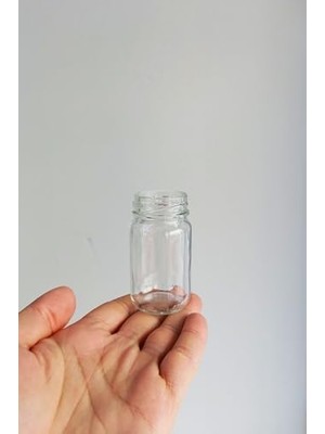 Skygo 67 ml Şeffaf Shot Kavanoz 67 cc Konserve Metal Siyah Kapaklı Cam Kavanoz 6 Adet