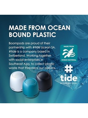 Skygo Boompods Zero Xl Taşınabilir Bluetooth Hoparlör - Ipx7 Su Geçirmez Duş Hoparlörü, 9 Saat Pil Ömrü, Mikrofon ve Çift Eşleştirme, Dış Mekan, Seyahat ve Havuz Için Küçük Kablosuz Hoparlörler