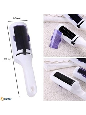 Skygo Evcil Hayvan Tüyü Saç Tüyü Toplayıcı Taşınabilir Elektrostatik Hazneli Kolay Kullanımlı Rulo Fırça