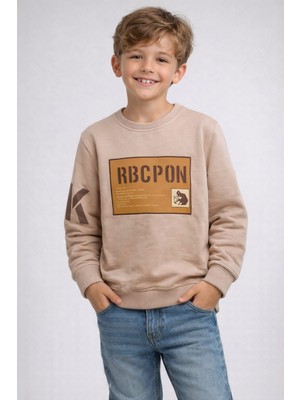 love 2 Iplik Kompak Kumaş Baskılı Sweat