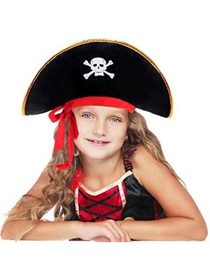 Skygo Kadife Çocuk Boy Korsan Şapkası