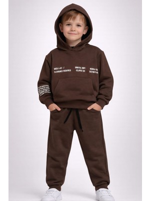 love 3 Iplik Şardonlu Baskı Detaylı  Erkek Çocuk Takım