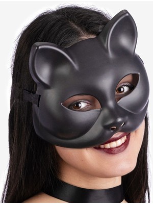 Skygo Siyah Renk Lüks Kedi Maskesi 12X13 cm