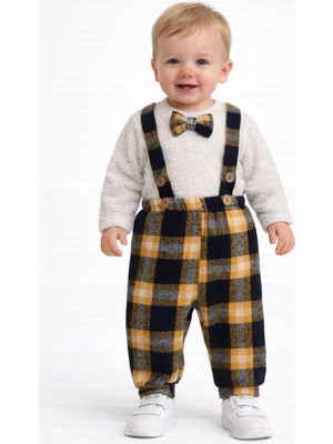 love Üst Peluş Alt Bahçıvan Pantolon Papyonlu Takım