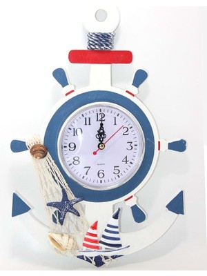 Skygo Ahşap Marin Dümenli ve Çapa Tasarımı Saat